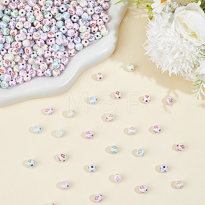 600Pcs Craft Acrylic Beads SACR-PA0001-34-1
