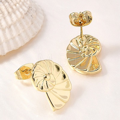 Brass Stud Earrings EJEW-B118-05G-1