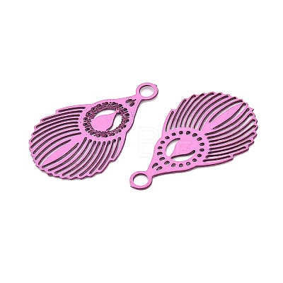 Spray Painted 430 Stainless Steel Pendants STAS-N121-08C-1