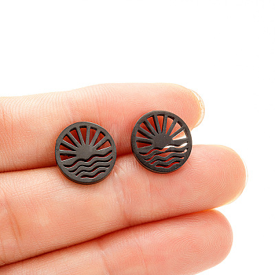 Valentine's Day 304 Stainless Steel Stud Earrings WGDCE41-07-1