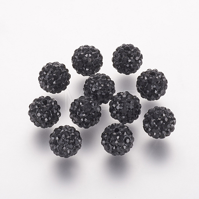 Polymer Clay Rhinestone Beads X-RB-K050-8mm-C02-1