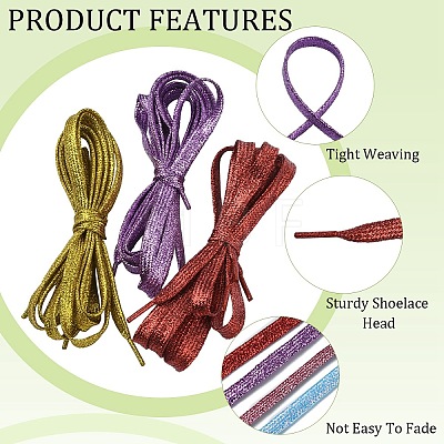 10 Pairs 10 Colors Polyester Cord Shoelace AJEW-YW0002-11-1