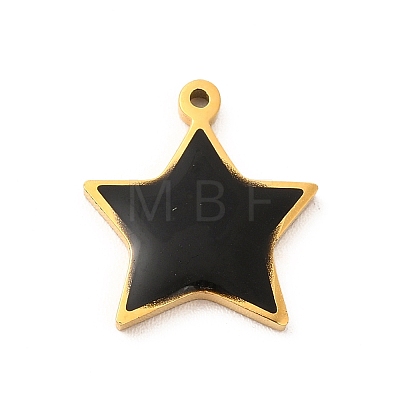 304 Stainless Steel Enamel Charms STAS-A078-09G-1
