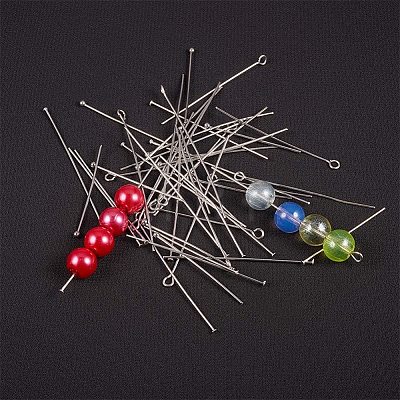 304 Stainless Steel Eye Pins/Head Pins/Ball Head pins STAS-PH0004-13P-1