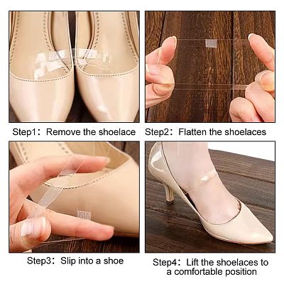 12 Pairs 3 Style Transparent TPU Rubber Shoelace FIND-FG0002-33-1