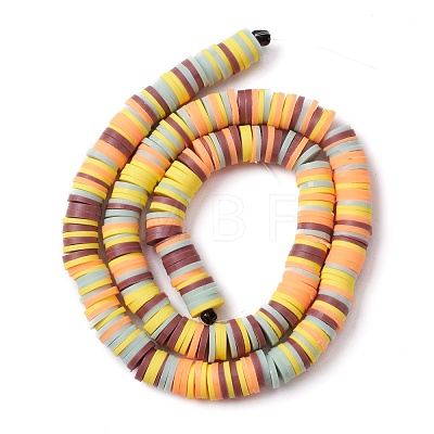Handmade Polymer Clay Beads Strands CLAY-R089-8mm-T036-1