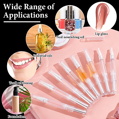 60Pcs Transparent PP Twist Pens MRMJ-AR0001-31-1