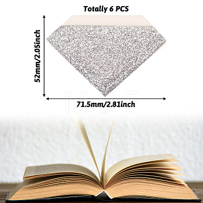 Glitter Imitation Leather Book Corner Protectors AJEW-TAC0038-03A-1