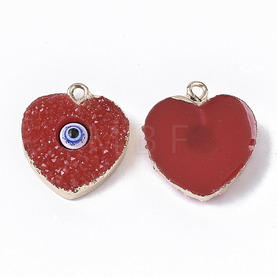 Druzy Resin Pendants X-RESI-S383-012-1