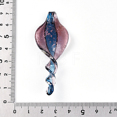 Handmade Gold Sand Lampwork Big Pendants LAMP-T023-09D-1