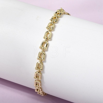 Brass Link Chain Bracelest for Women BJEW-K298-06G-1