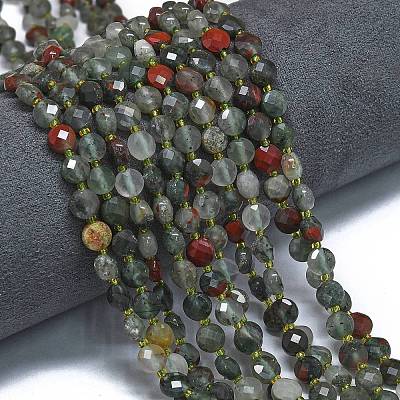 Natural African Bloodstone Beads Strands G-K389-B64-01-1