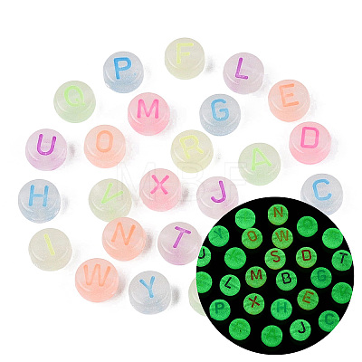 Luminous Enamel Transparent Acrylic Beads TACR-Q013-05B-M-1