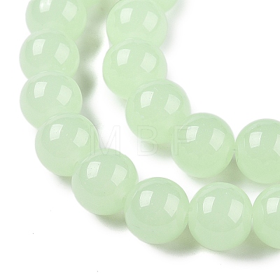 Imitation Jade Glass Beads Strands GLAA-T032-J10mm-03-1