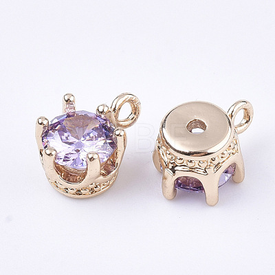 Transparent Glass Charms GLAA-T007-17C-1