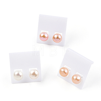 Natural Pearl Stud Earrings PEAR-N020-08B-1