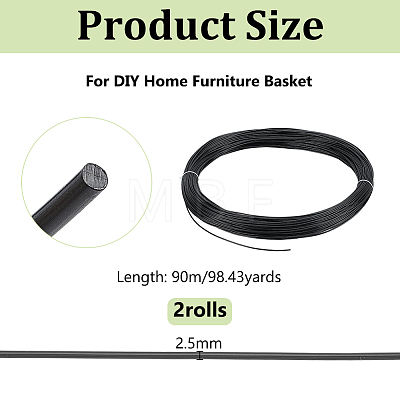90M Round Plastic Rattan Cord OCOR-WH0077-134B-1