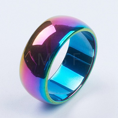 Non-magnetic Synthetic Hematite Rings RJEW-I051-02-1