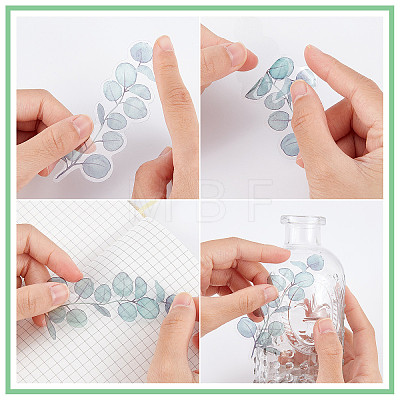 2 Styles PET Plastic Waterproof Stickers DIY-CP0007-15-1