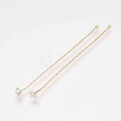 Brass Coreana Chain Tassel Big Pendants X-KK-S348-403G-1