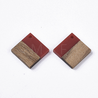 Resin & Walnut Wood Pendants RESI-S358-53I-1