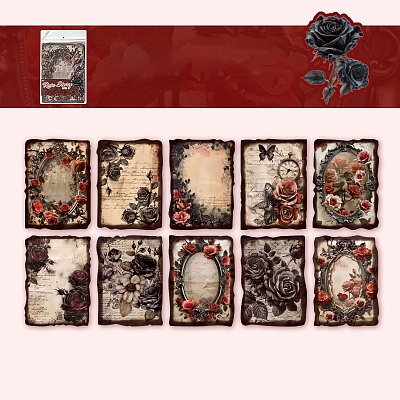 Idle Language Different Flower Material Rose Story Series Scrapbook Paper Pad Sets PW-WG6385E-06-1