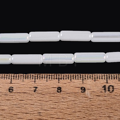 Electroplate Imitation Jade Glass Beads Strands EGLA-Q132-02A-A06-1