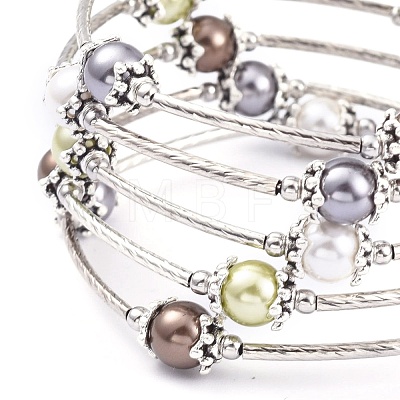 Five Loops Fashion Wrap Bracelets BJEW-JB05512-01-1