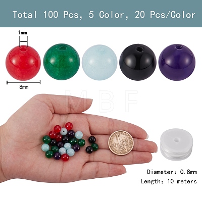 100Pcs 5 Colors DIY Bracelet Making Kits DIY-SZ0002-71-1