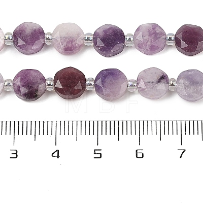 Natural Lilac Jade/Lepidolite Beads Strands G-N342-76B-1