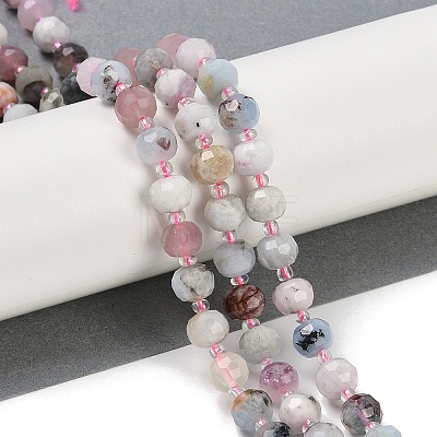 Natural Morganite Beads Strands G-H057-A03-02-1