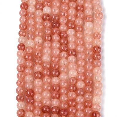 Ombre Effect Dyed Crackle Glass Beads Strands GLAA-Q106-01A-B09-1