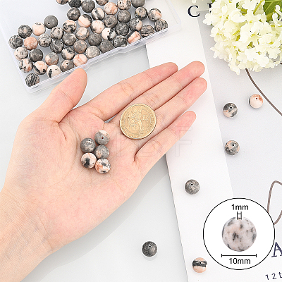 Natural Pink Zebra Jasper Beads G-OC0001-22-10mm-1