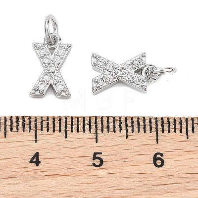 SHEGRACE Brass Micro Pave Clear Cubic Zirconia Pendants XGRQ29815-394P-X-1