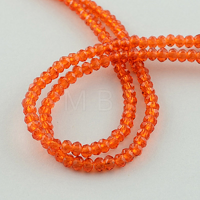 Transparent Glass Beads Strands X-GLAA-R135-2mm-21-1