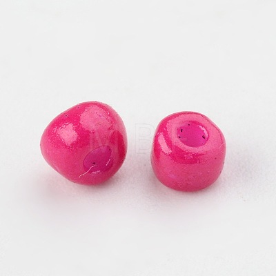 6/0 Baking Paint Glass Seed Beads X-SEED-S003-K5-1
