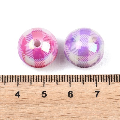 Printed Opaque Acrylic Beads MACR-B838-08-1