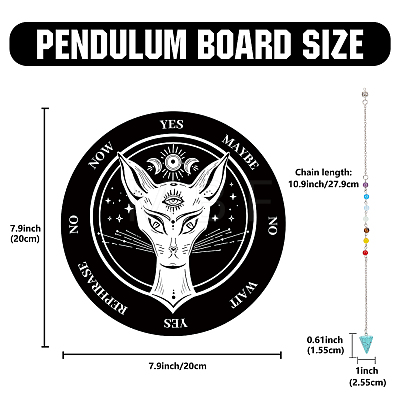 1Pc Chakra Gemstones Dowsing Pendulum Pendants FIND-CN0001-15D-1