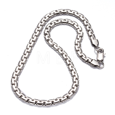 304 Stainless Steel Box Chain Necklaces and Bracelets Jewelry Sets SJEW-K029-P-1