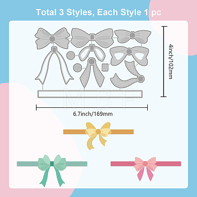 Bowknot Carbon Steel Cutting Dies Stencils DIY-WH0309-1336-1