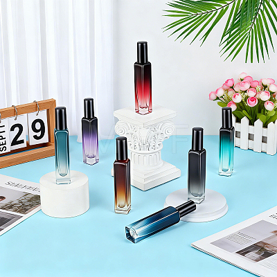 14Pcs Rectangle Gradient Glass Spray Bottle AJEW-GO0005-86-1