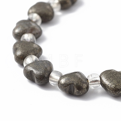Natural Pyrite Beads Strands G-E590-02-1