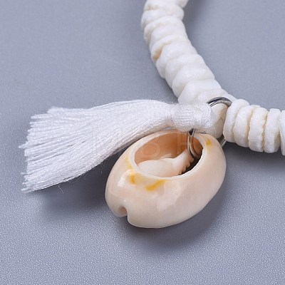 Cotton Thread Tassels Charm Bracelets BJEW-JB04385-04-1
