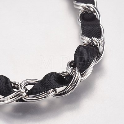 Iron Double Link Chain Necklaces NJEW-J023-14P-1
