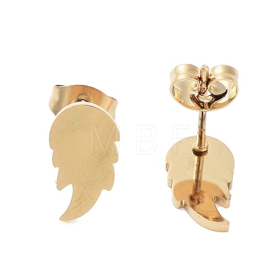 Vacuum Plating 304 Stainless Steel Stud Earrings for Women EJEW-A048-06G-1