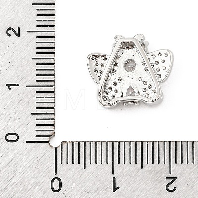 Brass Micro Pave Cubic Zirconia Slide Charms ZIRC-I068-22P-01-1