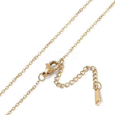 201 Stainless Steel Cable Chain Necklaces NJEW-P309-17B-G-1