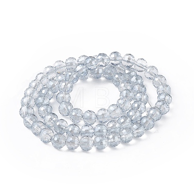 Transparent Electroplate Glass Beads Strands EGLA-F151-PL03-1