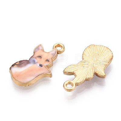 Painted Alloy Pendants PALLOY-P288-05G-07-1