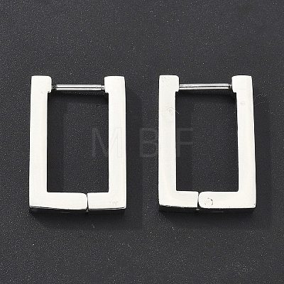 Tarnish Resistant 304 Stainless Steel Huggie Hoop Earrings X-STAS-R115-21P-1